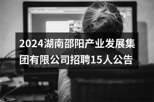2024湖南邵阳产业发展集团有限公司招聘15人公告 图片