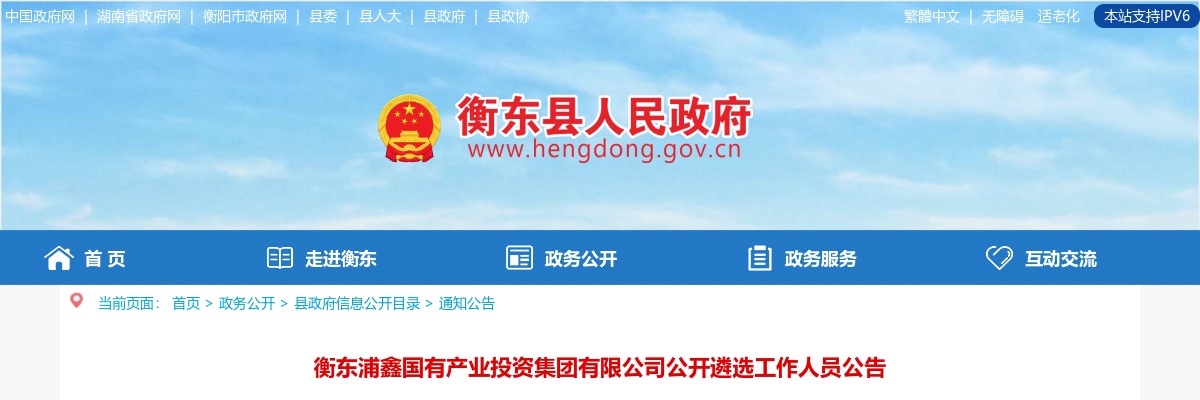 2025湖南衡阳衡东浦鑫国有产业投资集团有限公司遴选2人公告 图片